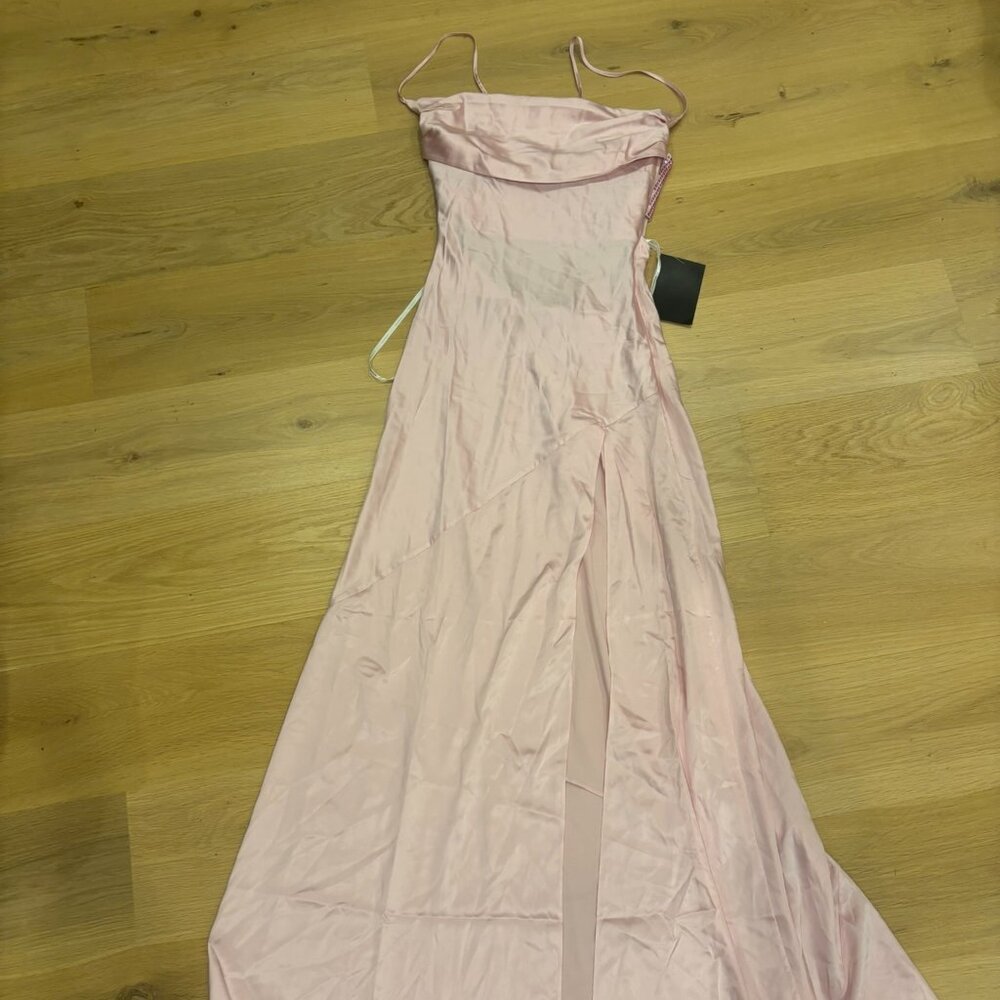 Retrofête Blush Pink Cowl Neck Corset Maxi Dress Women’s Size XS